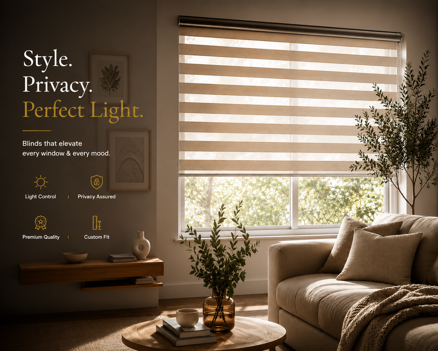 Floral roller blinds installed in Pune home