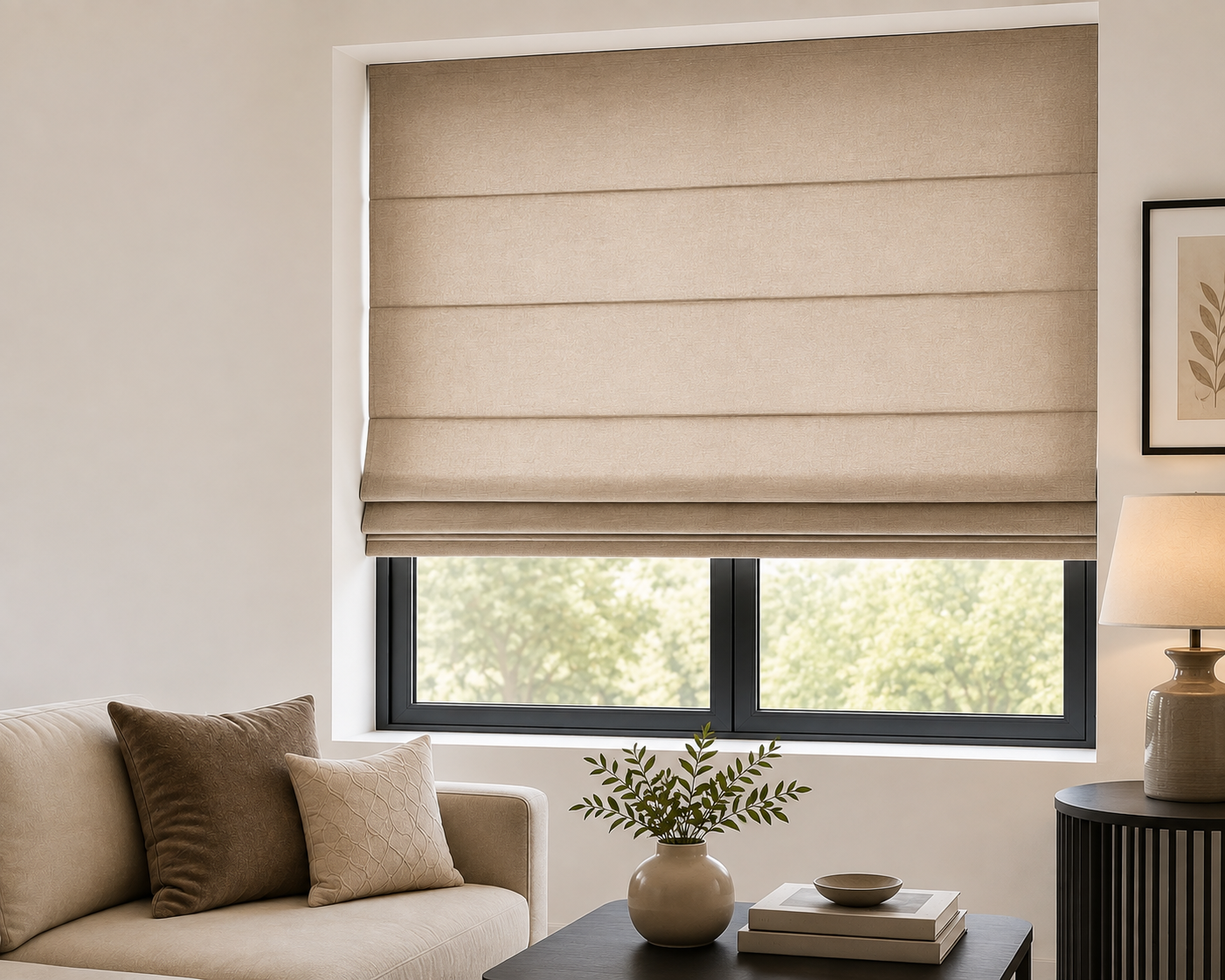 Striped day-night blinds Pune home